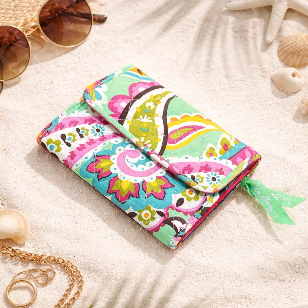 Vera Bradley Tutti Frutti Tri-Fold Euro Wallet Retired Summer 2013